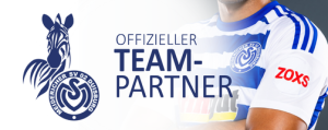 Offizielles Teampartner-Logo ZOXS und MSV Duisburg